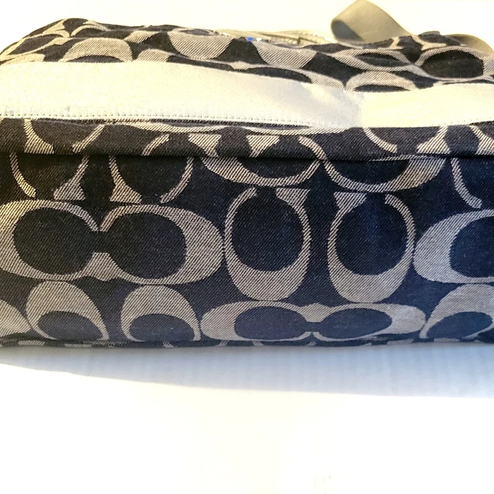 COACH Denim and Silver Diaper Bag - Picture 4 of 14